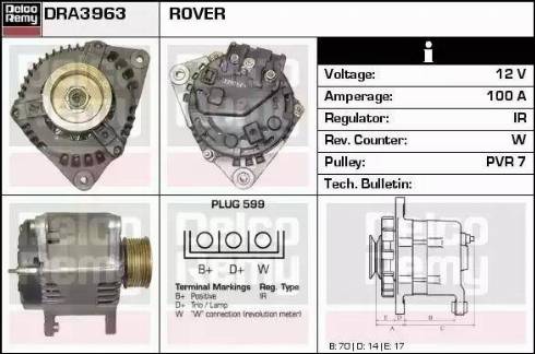 Remy DRA3963 - Alternator www.autospares.lv