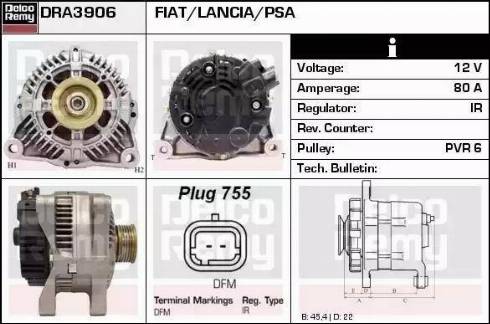 Remy DRA3906 - Ģenerators autospares.lv