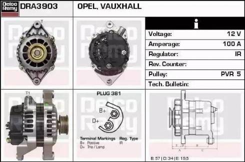 Remy DRA3903 - Ģenerators www.autospares.lv