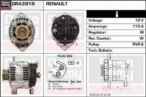 Remy DRA3919 - Ģenerators www.autospares.lv