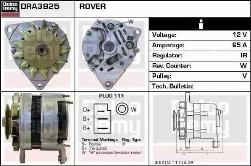 Remy DRA3925 - Alternator www.autospares.lv