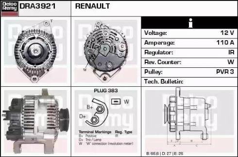 Remy DRA3921 - Ģenerators autospares.lv