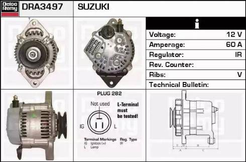 Remy DRA3497 - Ģenerators www.autospares.lv