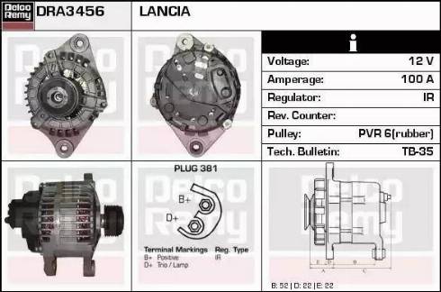 Remy DRA3456 - Ģenerators autospares.lv