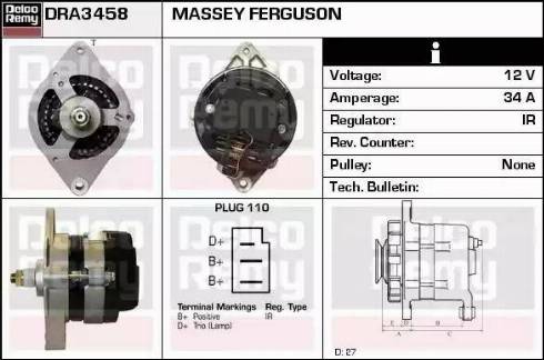 Remy DRA3458 - Ģenerators autospares.lv