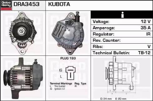 Remy DRA3453 - Ģenerators www.autospares.lv