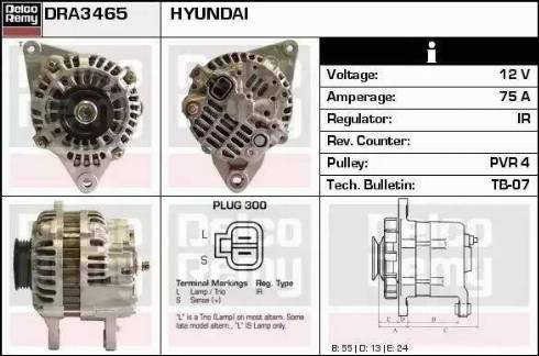 Remy DRA3465N - Генератор www.autospares.lv