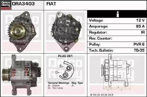 Remy DRA3403 - Ģenerators autospares.lv