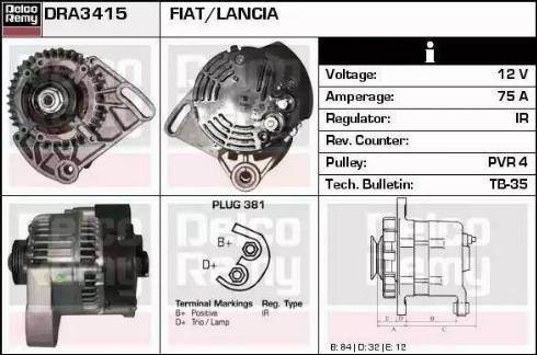 Remy DRA3415 - Ģenerators www.autospares.lv