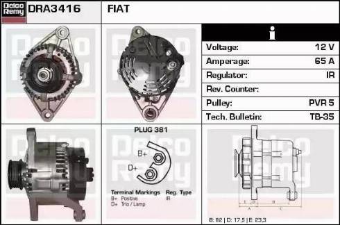 Remy DRA3416 - Ģenerators www.autospares.lv