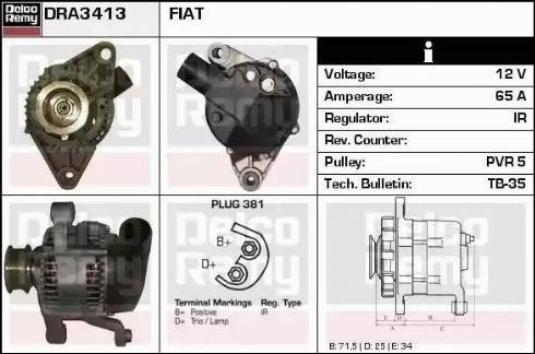 Remy DRA3413 - Ģenerators autospares.lv