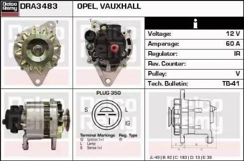 Remy DRA3483 - Ģenerators www.autospares.lv