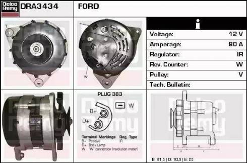 Remy DRA3434 - Alternator www.autospares.lv