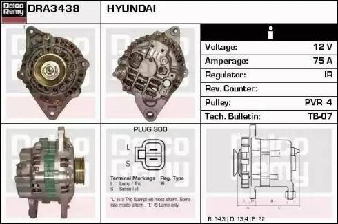 Remy DRA3438 - Ģenerators autospares.lv