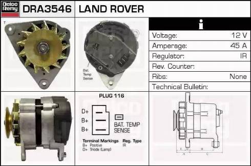 Remy DRA3546 - Ģenerators autospares.lv