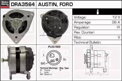 Remy DRA3564 - Ģenerators autospares.lv