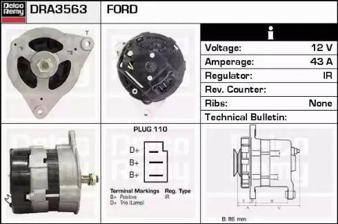 Remy DRA3563 - Ģenerators autospares.lv