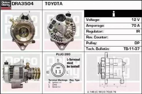 Remy DRA3504N - Ģenerators www.autospares.lv