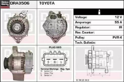 Remy DRA3506 - Генератор www.autospares.lv