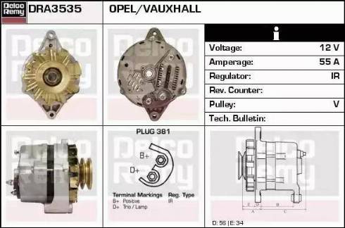 Remy DRA3535 - Генератор www.autospares.lv