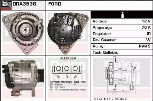 Remy DRA3536 - Ģenerators www.autospares.lv