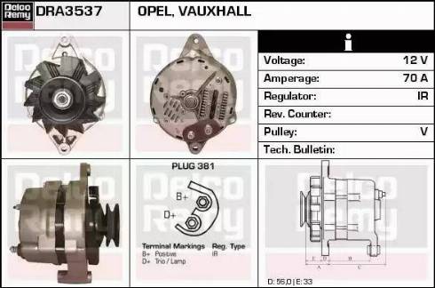 Remy DRA3537 - Ģenerators autospares.lv