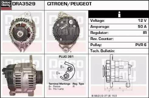 Remy DRA3529 - Alternator www.autospares.lv