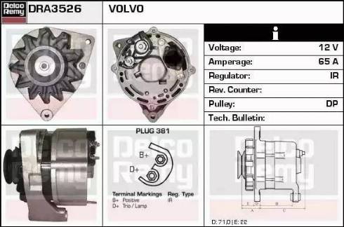 Remy DRA3526 - Ģenerators autospares.lv