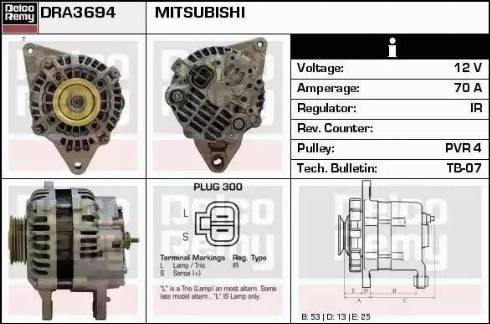 Remy DRA3694 - Alternator www.autospares.lv