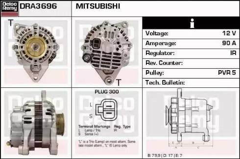 Remy DRA3696 - Alternator www.autospares.lv