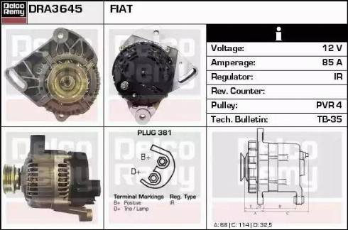 Remy DRA3645 - Alternator www.autospares.lv