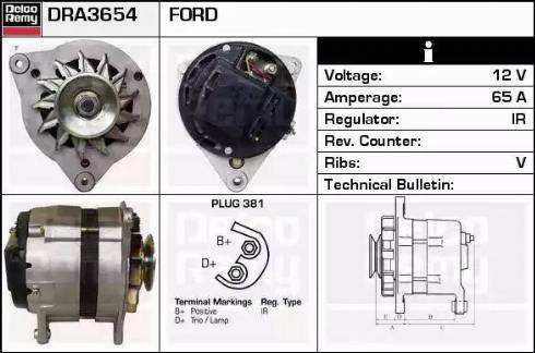 Remy DRA3654 - Ģenerators autospares.lv