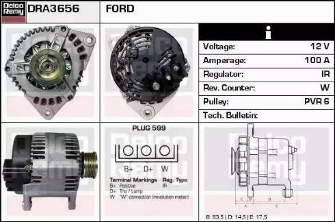 Remy DRA3656 - Ģenerators autospares.lv