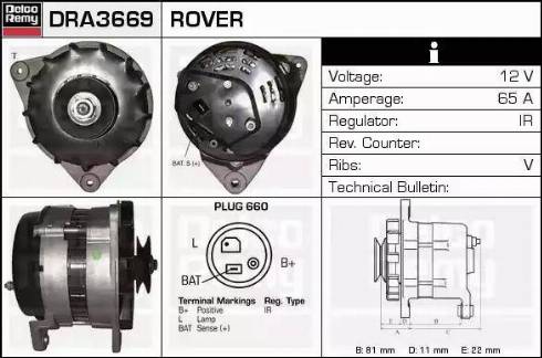 Remy DRA3669 - Ģenerators www.autospares.lv