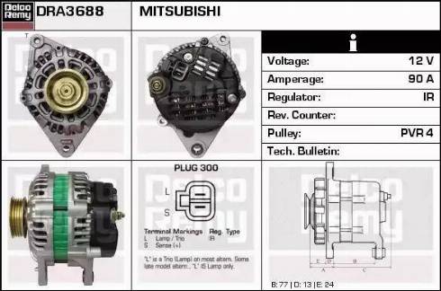 Remy DRA3688 - Alternator www.autospares.lv