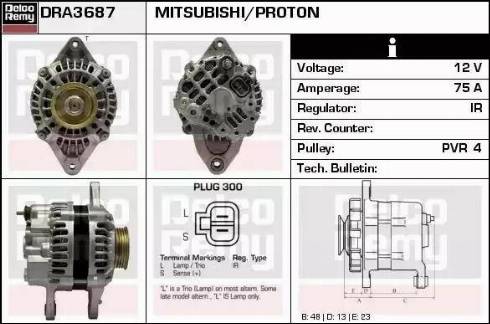 Remy DRA3687 - Alternator www.autospares.lv