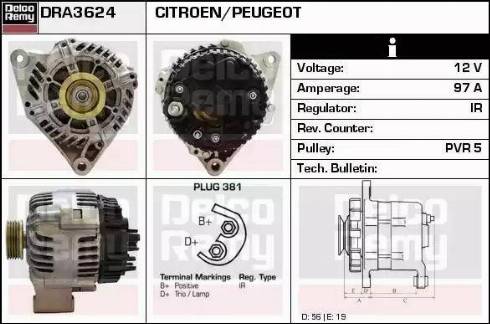 Remy DRA3624 - Alternator www.autospares.lv