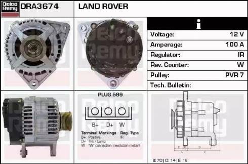 Remy DRA3674 - Alternator www.autospares.lv