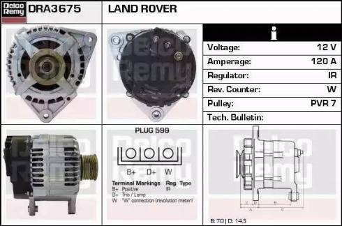 Remy DRA3675 - Alternator www.autospares.lv