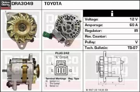 Remy DRA3049 - Ģenerators autospares.lv