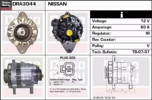 Remy DRA3044 - Alternator www.autospares.lv