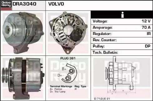 Remy DRA3040 - Ģenerators www.autospares.lv