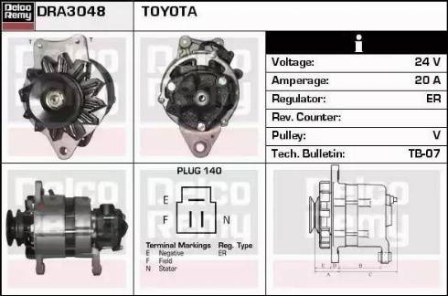 Remy DRA3048 - Ģenerators autospares.lv