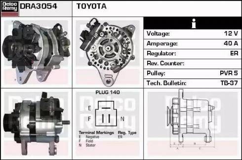 Remy DRA3054 - Ģenerators www.autospares.lv