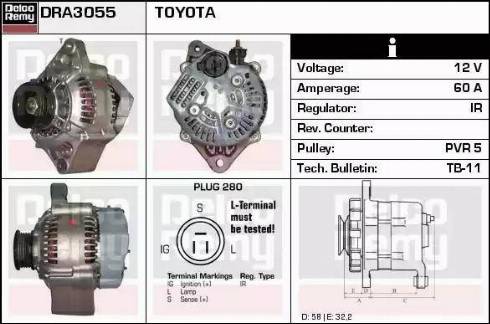 Remy DRA3055 - Ģenerators www.autospares.lv