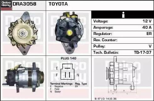 Remy DRA3058 - Ģenerators www.autospares.lv