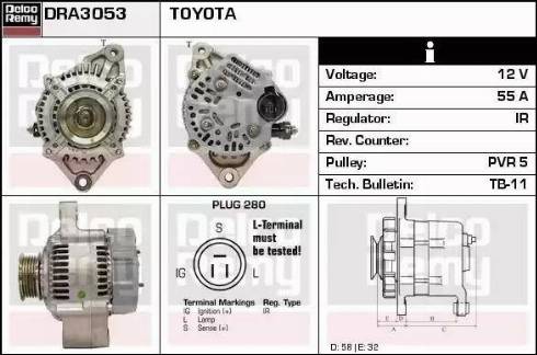 Remy DRA3053 - Генератор www.autospares.lv