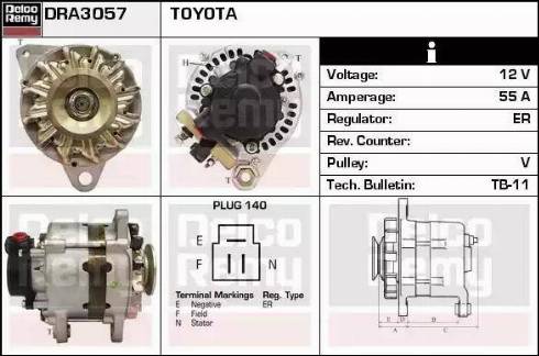 Remy DRA3057 - Ģenerators autospares.lv