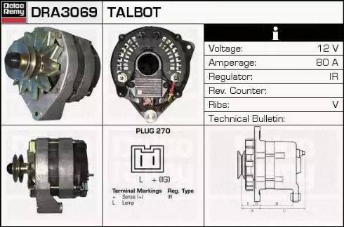 Remy DRA3069 - Ģenerators www.autospares.lv