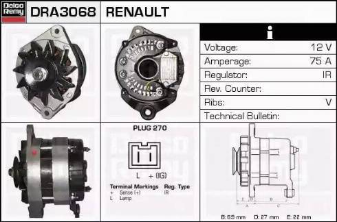 Remy DRA3068 - Ģenerators autospares.lv